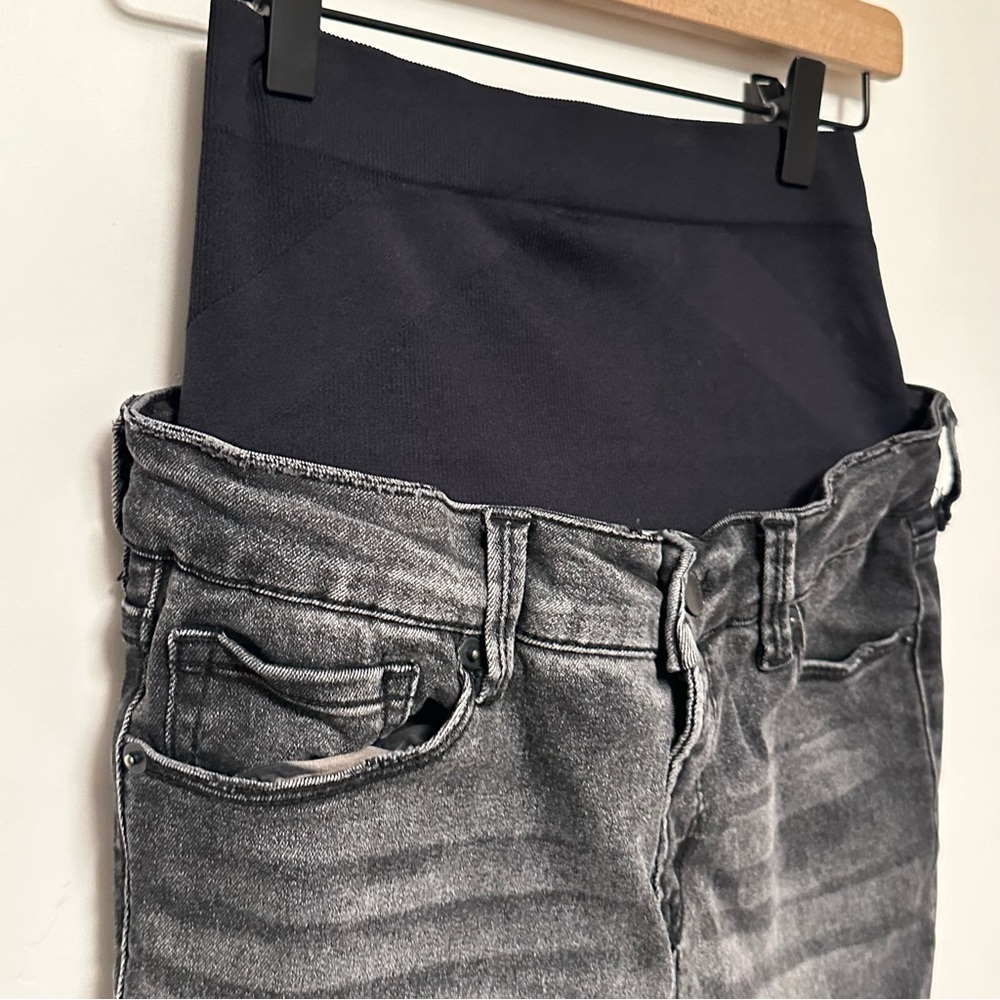 Blanqi Denim Postpartum Support Skinny Jeans Size 6 Pull-On Charcoal Gray - Picture 4 of 6